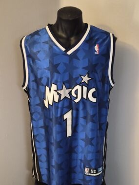 Orlando Magic Tracy McGrady #1 Reebok NBA Basketball Jersey Blue Size 52